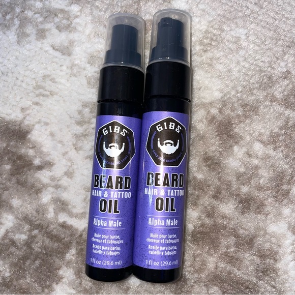 Gibs Alpha Male Oil Beard Hair and Oil Tattoo lot of 2 NEW - Picture 4 of 4
